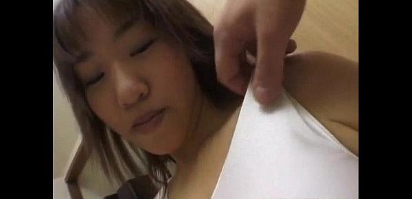 Mayu exposes hot tits before sucking dick